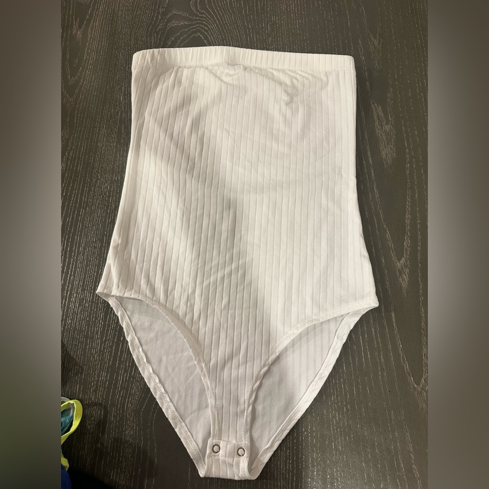 White Ribbed women’s One Piece